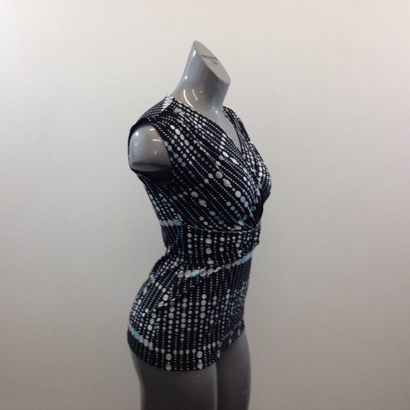 Daniel Laurent Women's V Neck Polka Dot Top Size M - Picture 4 of 6